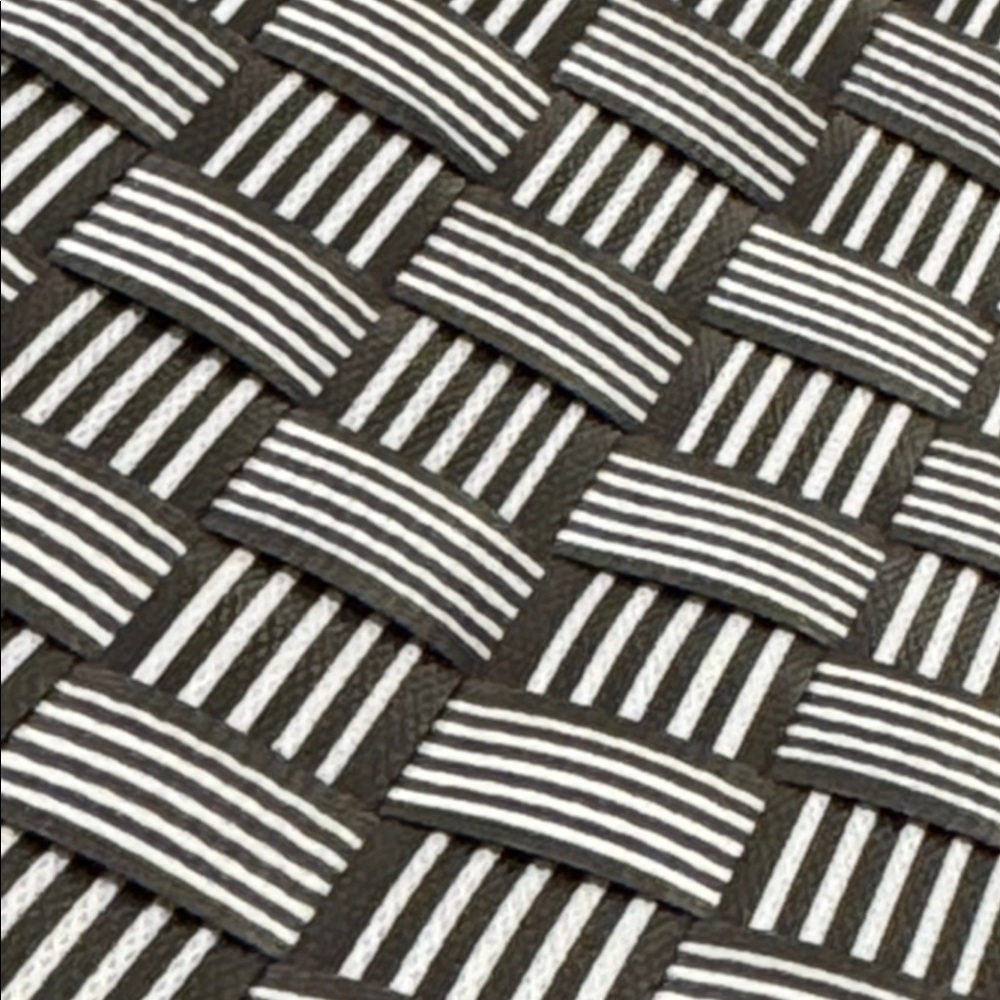Henri Bendel Bag Centennial Woven Brown White Striped Market Tote - Picture 11 of 17
